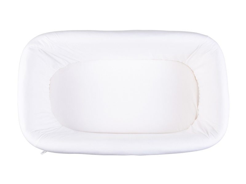 Košík na miminko ratanový + matrace + potah Jersey Off White