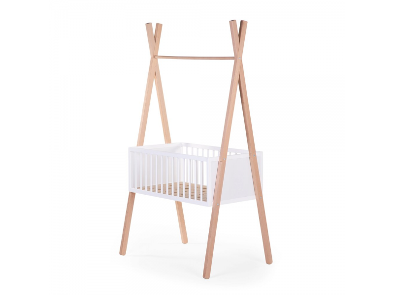 Postýlka Tipi dřevěná + stojan na oblečení