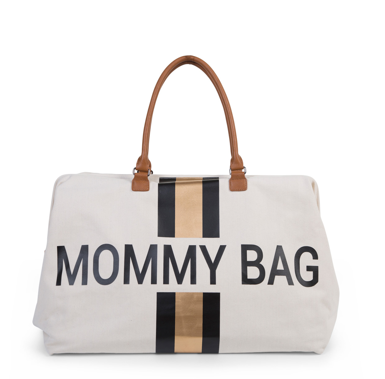 Prebaľovacia taška  Mommy Bag Big Off White / Black Gold