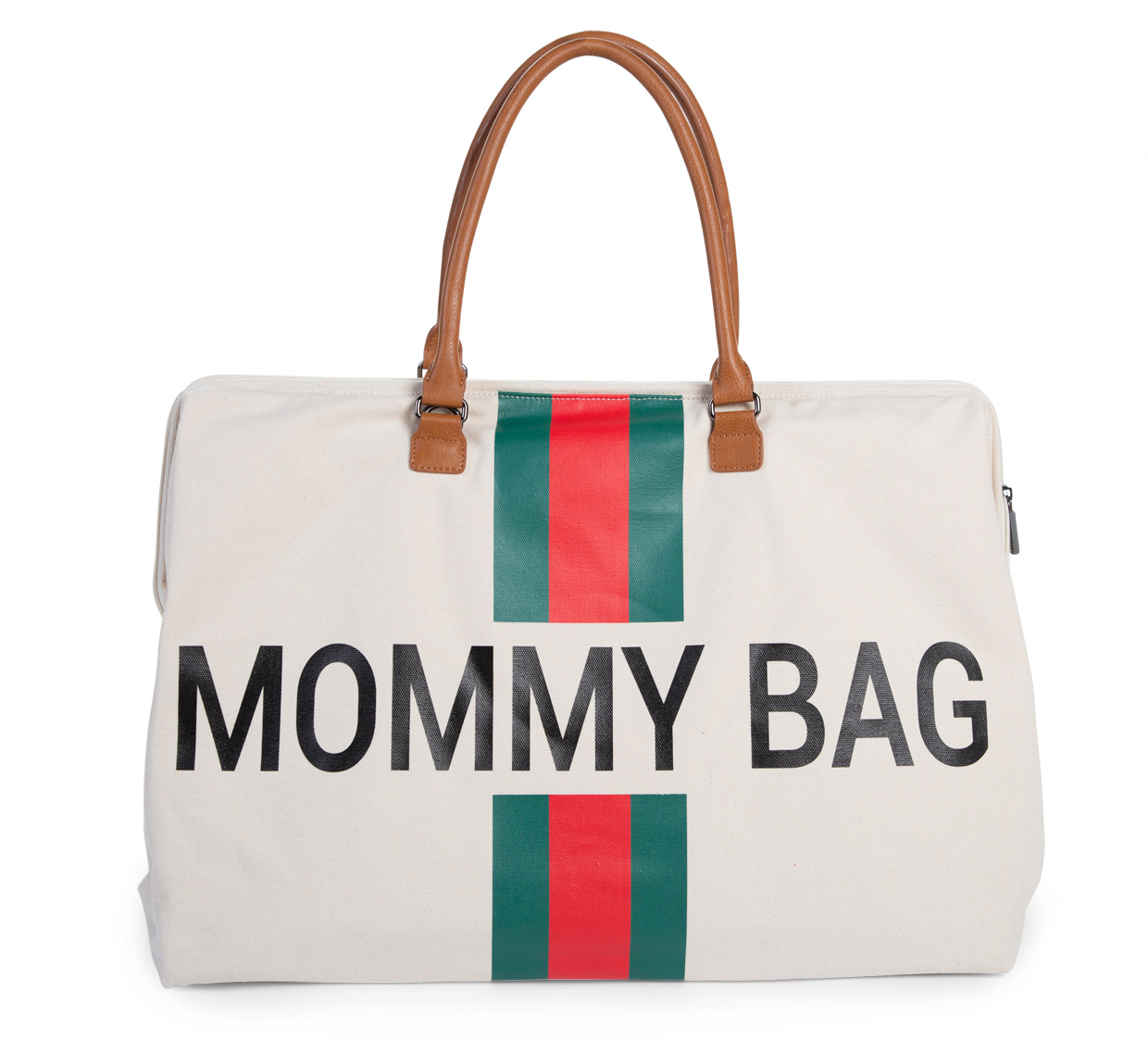 Prebaľovacia taška Mommy Bag Big Off White / Green Red