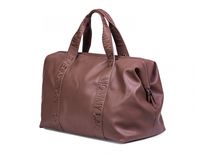 Přebalovací taška Mommy Bag Signature Vegan Leather Dark Brown