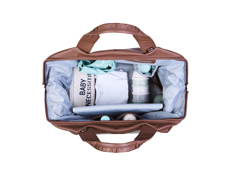 Přebalovací taška Mommy Bag Signature Vegan Leather Dark Brown