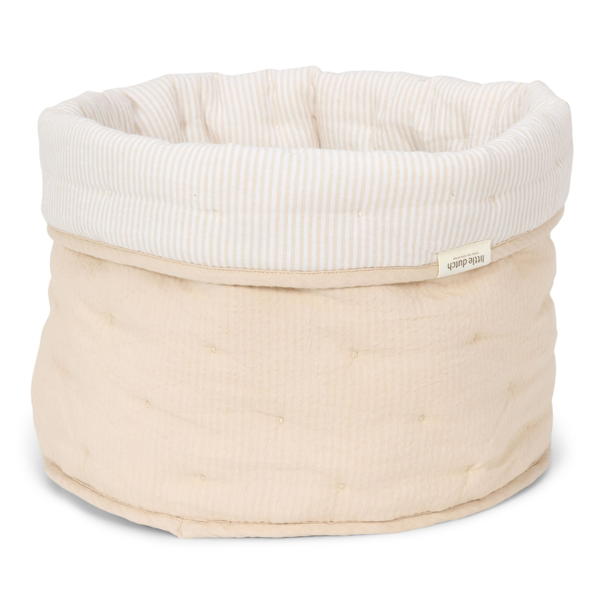 Košík textilní oboustranný velký Pure Soft Beige Stripe