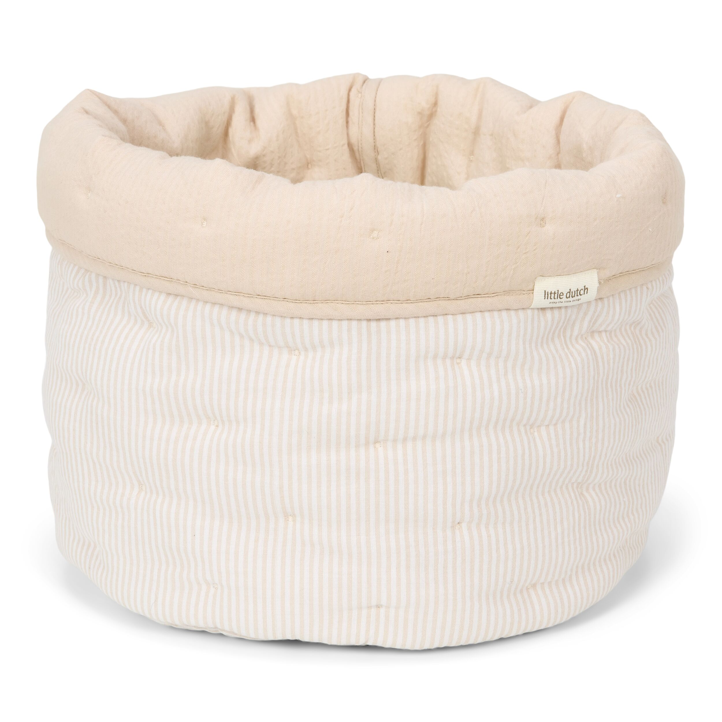 Košík textilní oboustranný velký Pure Soft Beige Stripe