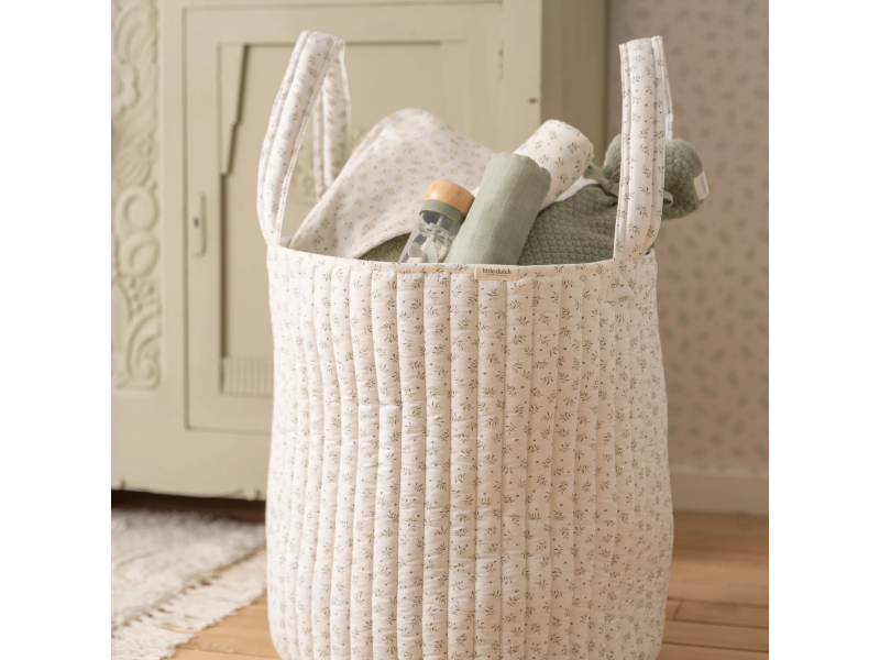 Košík textilní oboustranný extra velký Blueberry Leaves