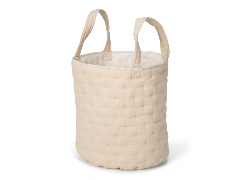 Košík textilní oboustranný extra velký Pure Soft Beige Stripe