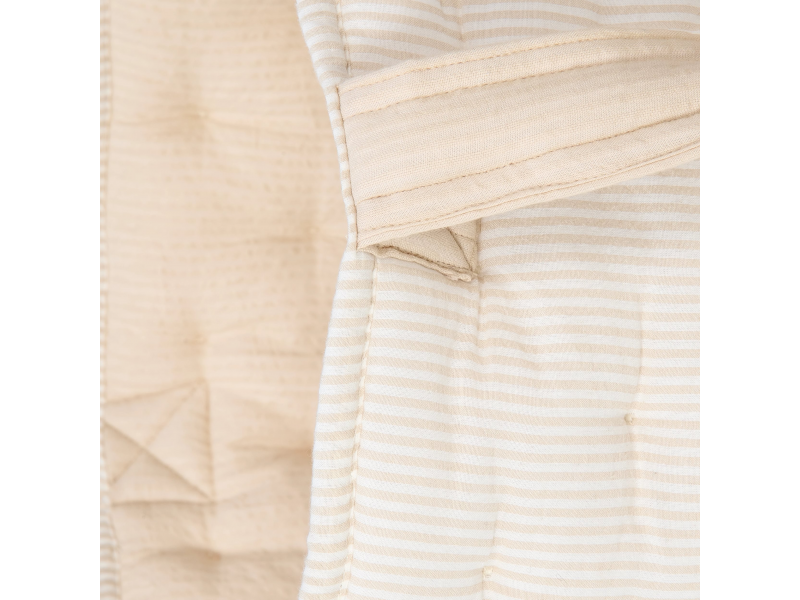 Košík textilní oboustranný extra velký Pure Soft Beige Stripe