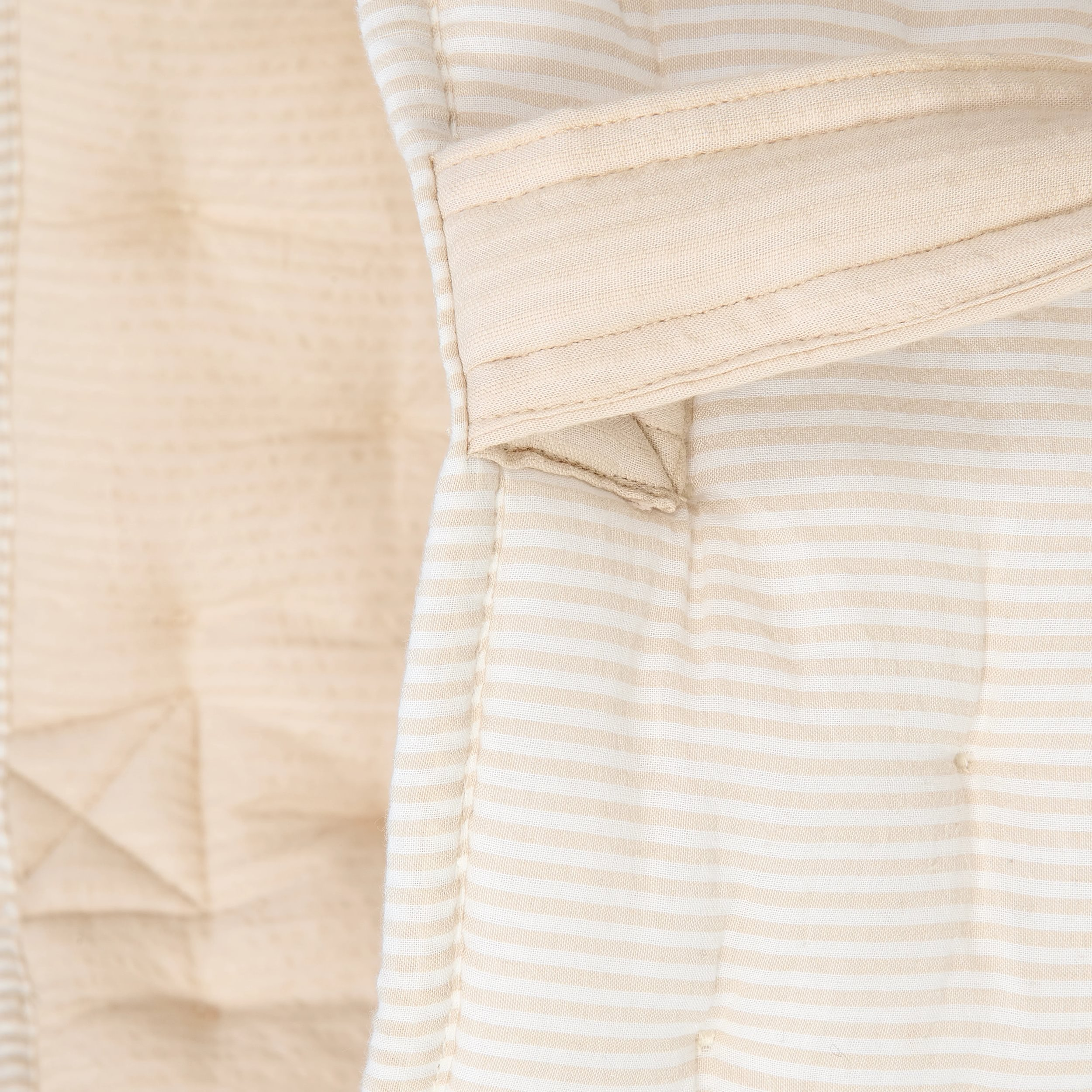 Košík textilní oboustranný extra velký Pure Soft Beige Stripe