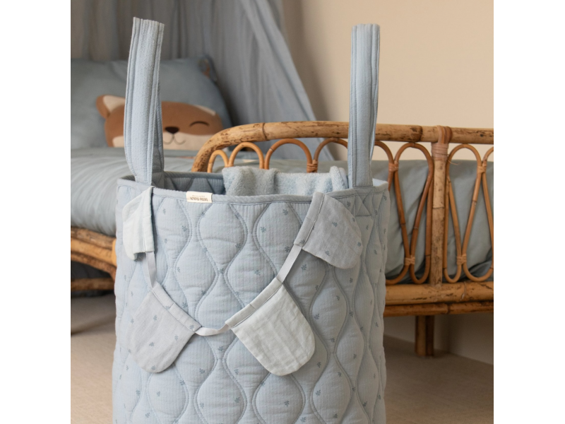 Košík textilní oboustranný extra velký Pure Denim Blue