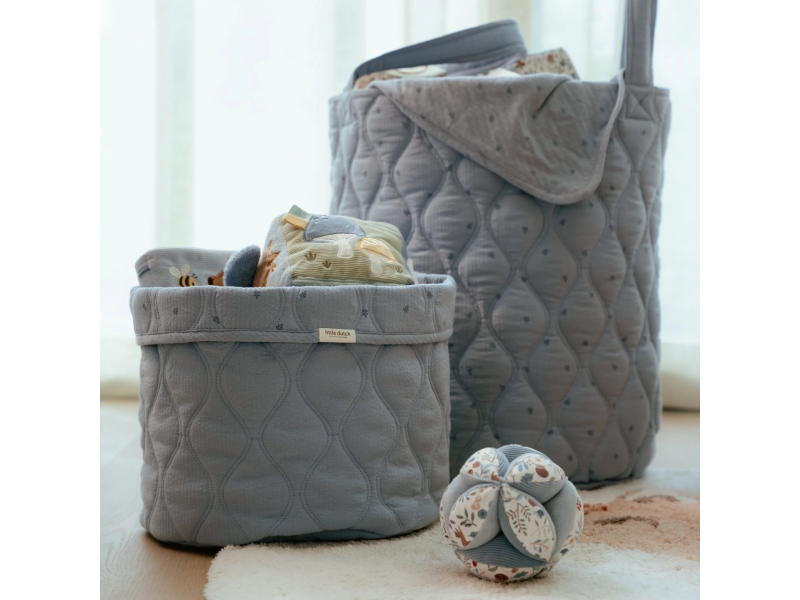 Košík textilní oboustranný extra velký Pure Denim Blue