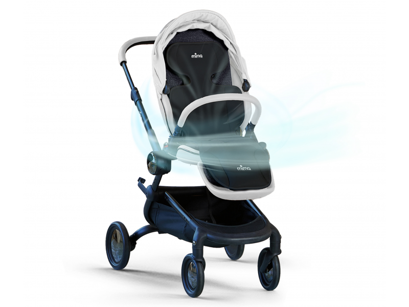 Podložka do kočárku s větráním a Hepa filtrem Flo Black