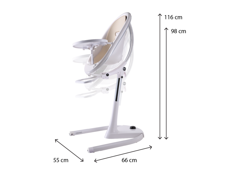 Židlička Moon White / Black