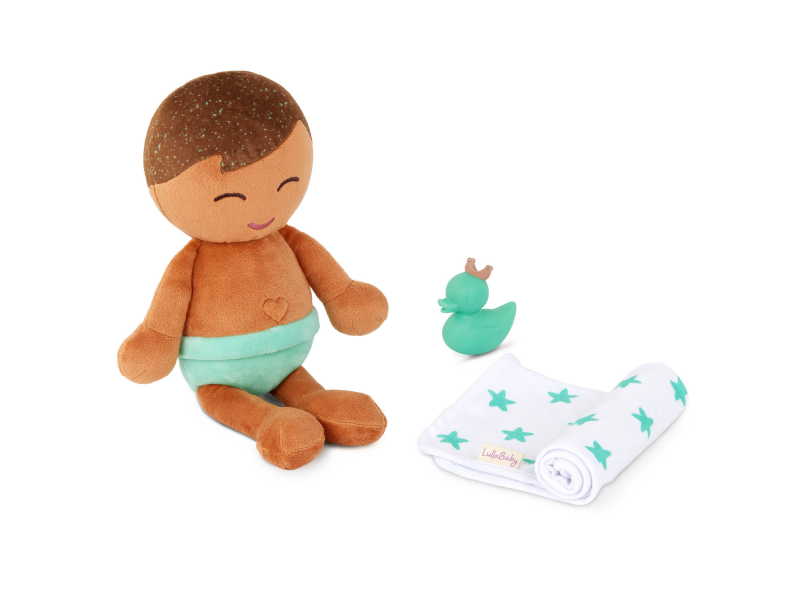 Panenka plyšová do vany kluk Light Brown Hair