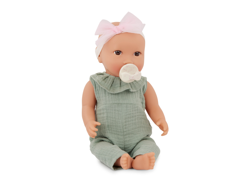 Panenka 35 cm v overalu s čelenkou