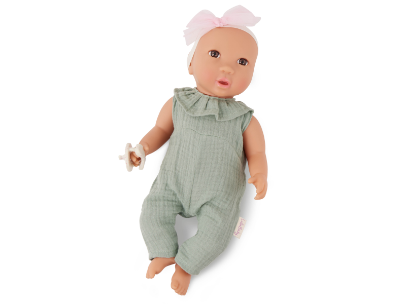 Panenka 35 cm v overalu s čelenkou