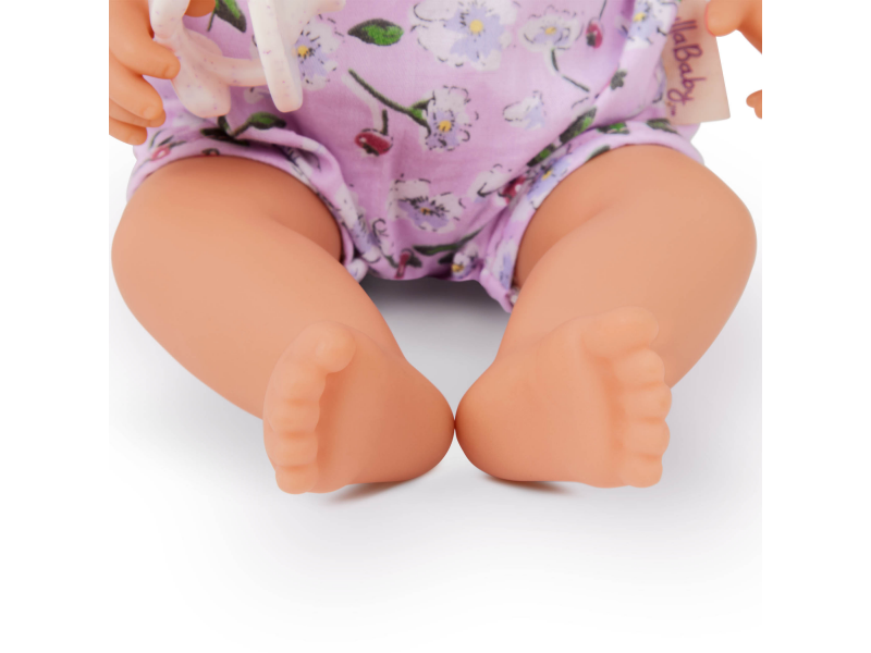 Panenka 35 cm v overalu s čelenkou Floral Lila