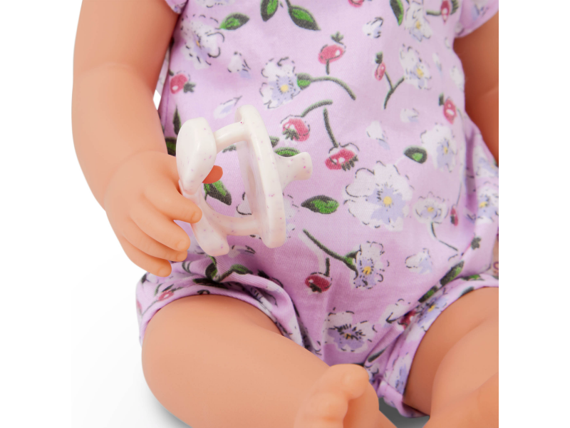Panenka 35 cm v overalu s čelenkou Floral Lila