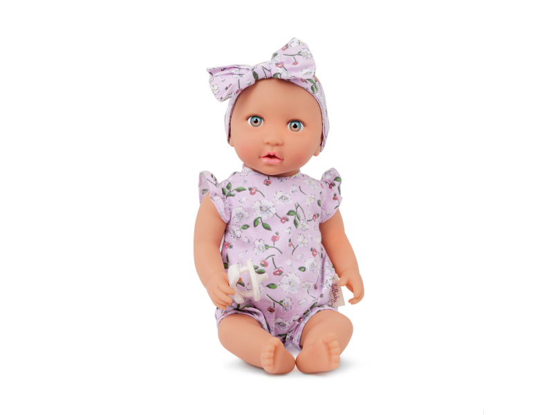 Panenka 35 cm v overalu s čelenkou Floral Lila
