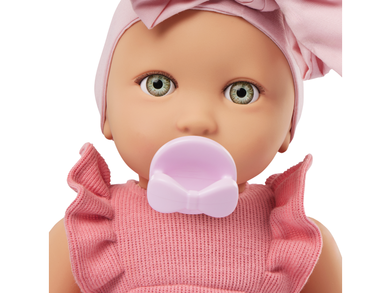 Panenka 35 cm v overalu s čelenkou Pink