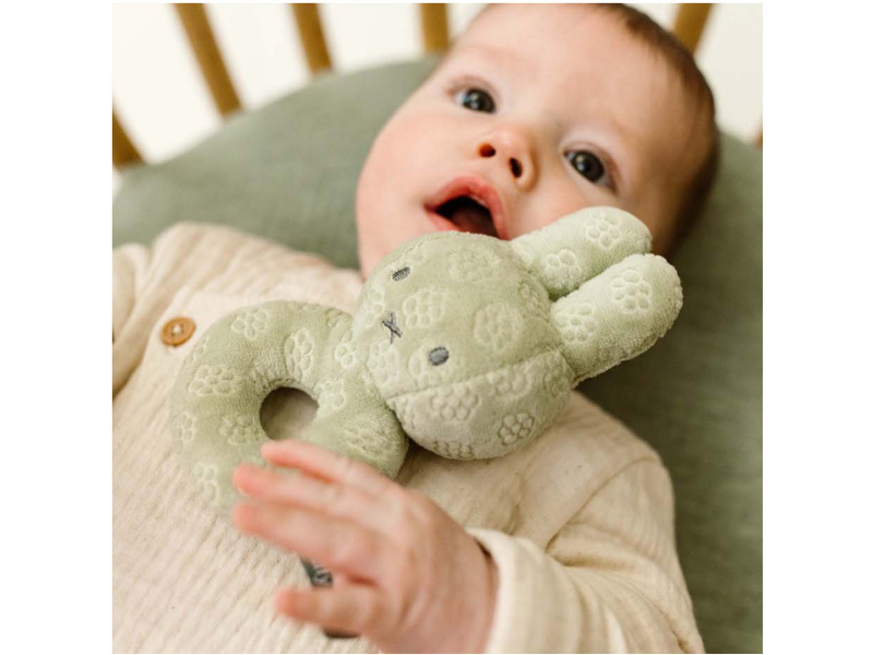 Chrastítko králíček Miffy Green Flower