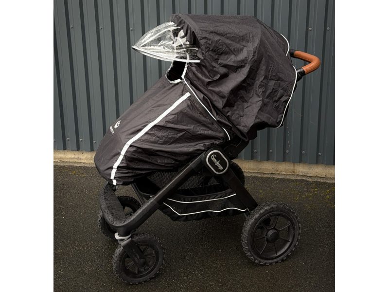Pláštěnka na kočárek univerzální Black