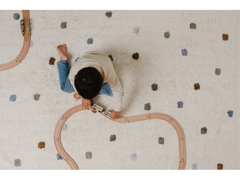 Koberec puntíky Blue 120x170 cm