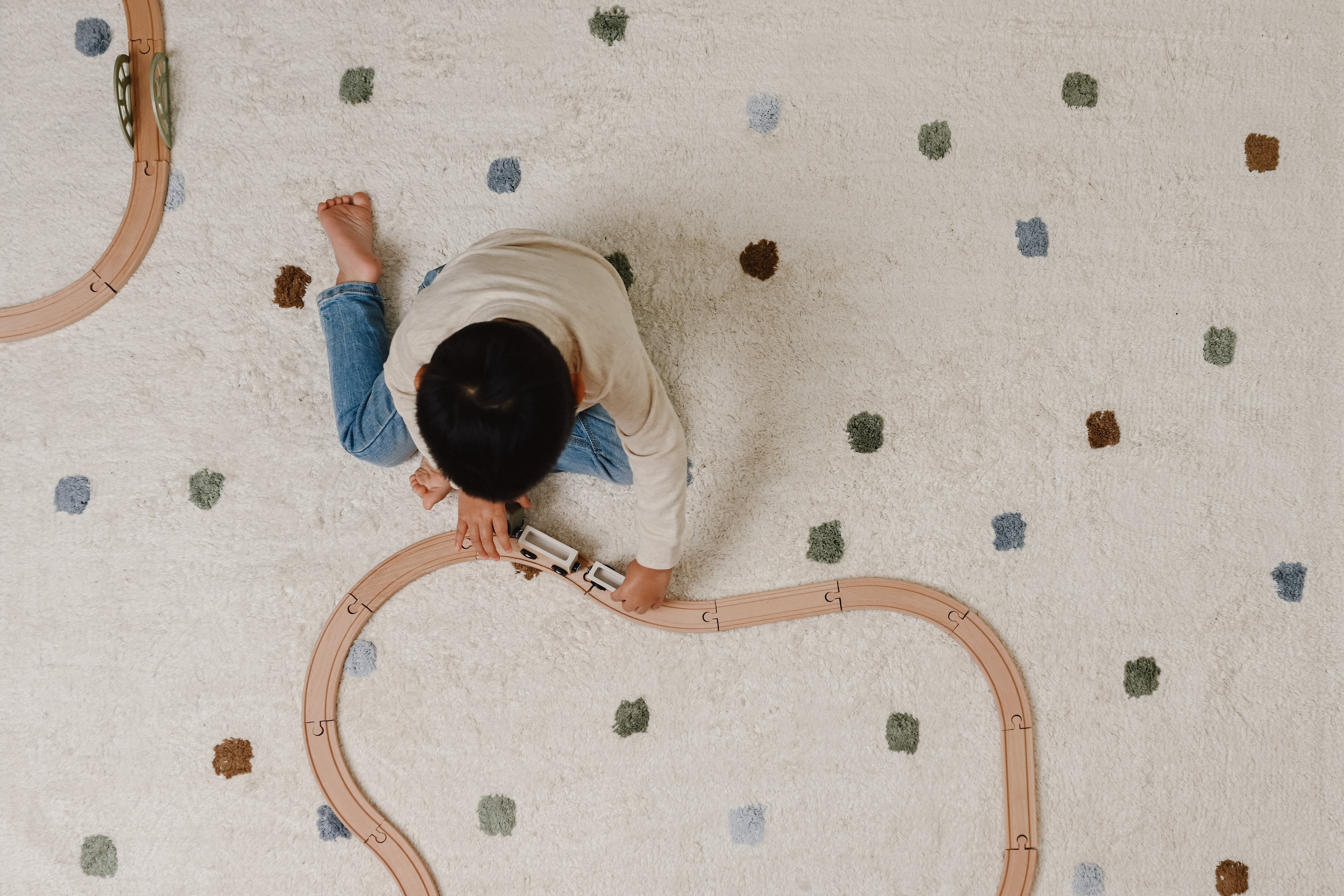 Koberec puntíky Blue 120x170 cm