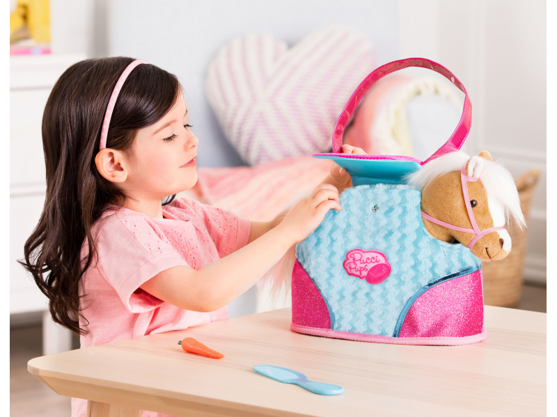 Poník v kabelce Blue Stripes Bag