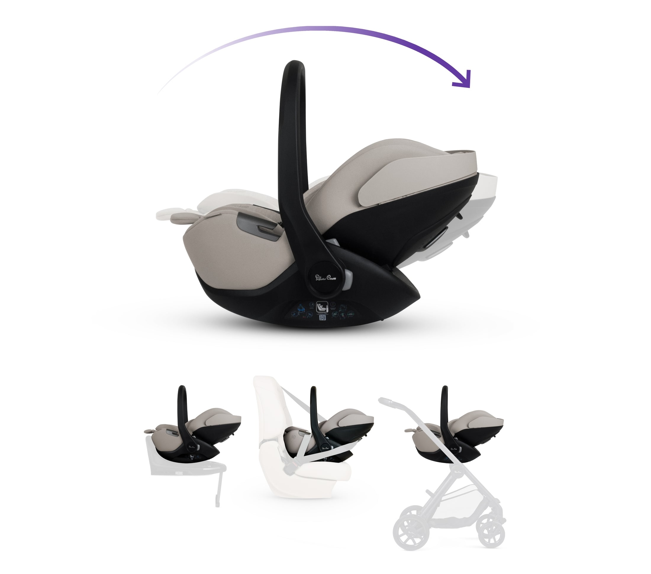 Glide Plus 360 autosedačka Natural Taupe