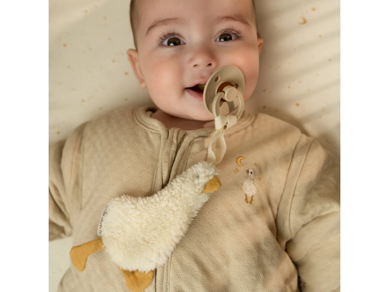 Spací pytel s oddělitelnými rukávy 70 cm Husa Beige Newborn Naturals