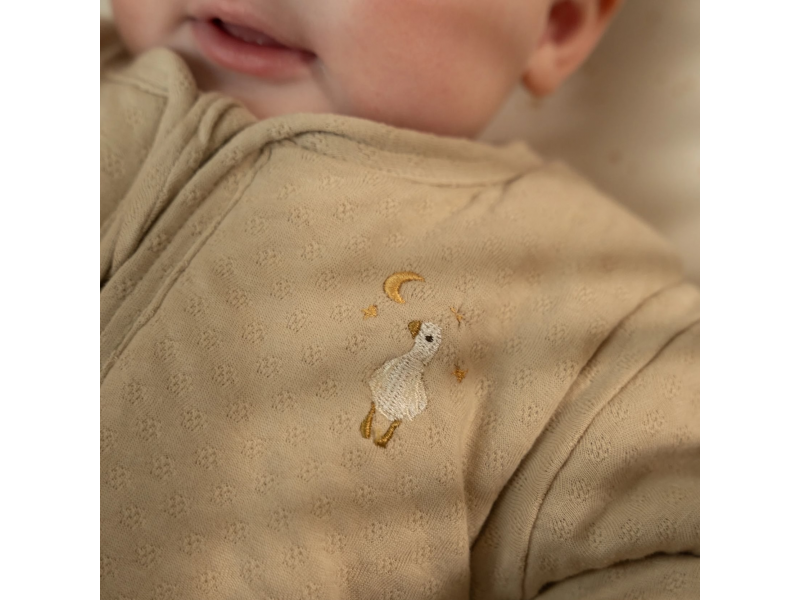 Spací pytel s oddělitelnými rukávy 70 cm Husa Beige Newborn Naturals