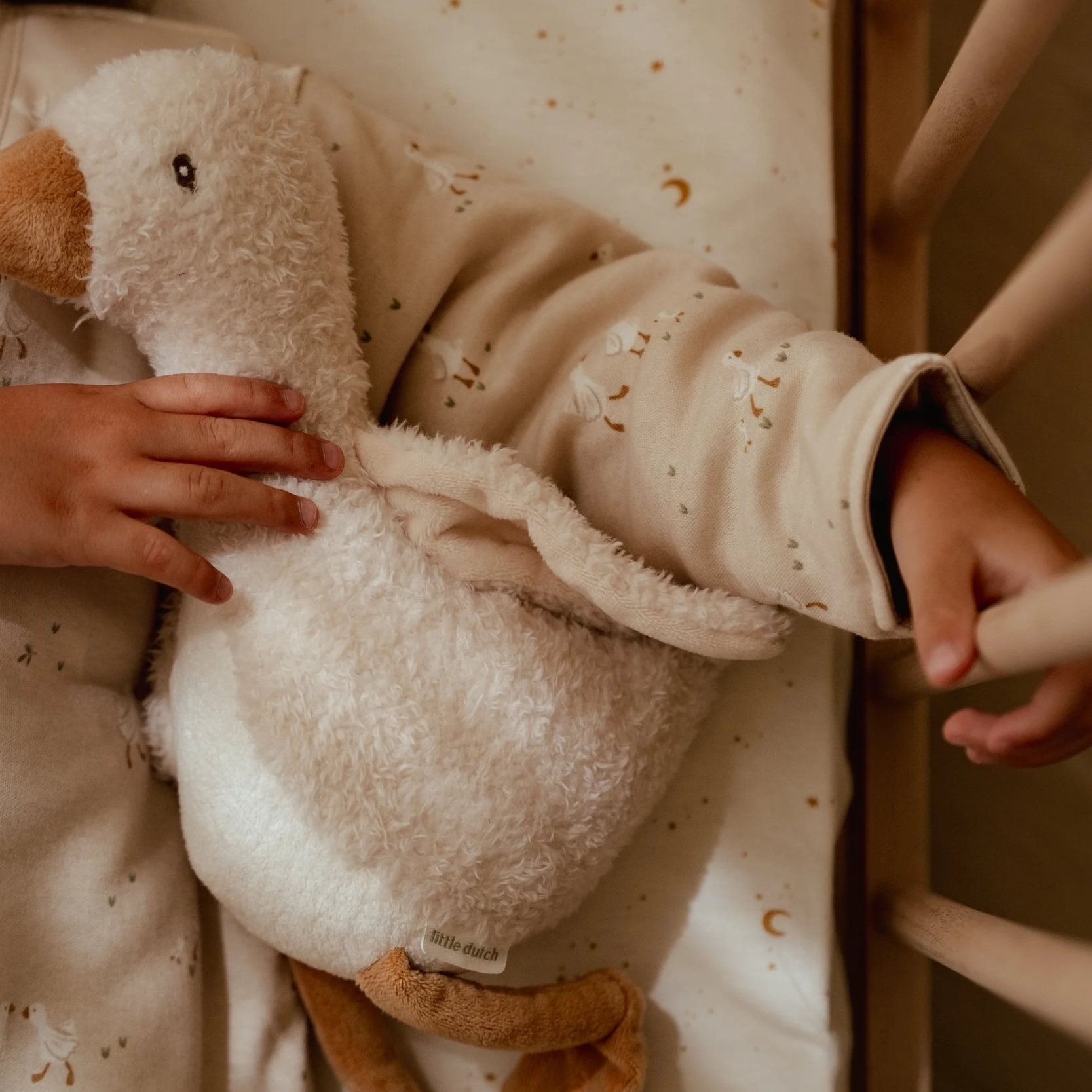 LITTLE DUTCH  Spací pytel s oddělitelnými rukávy 90 cm Husa Newborn Naturals