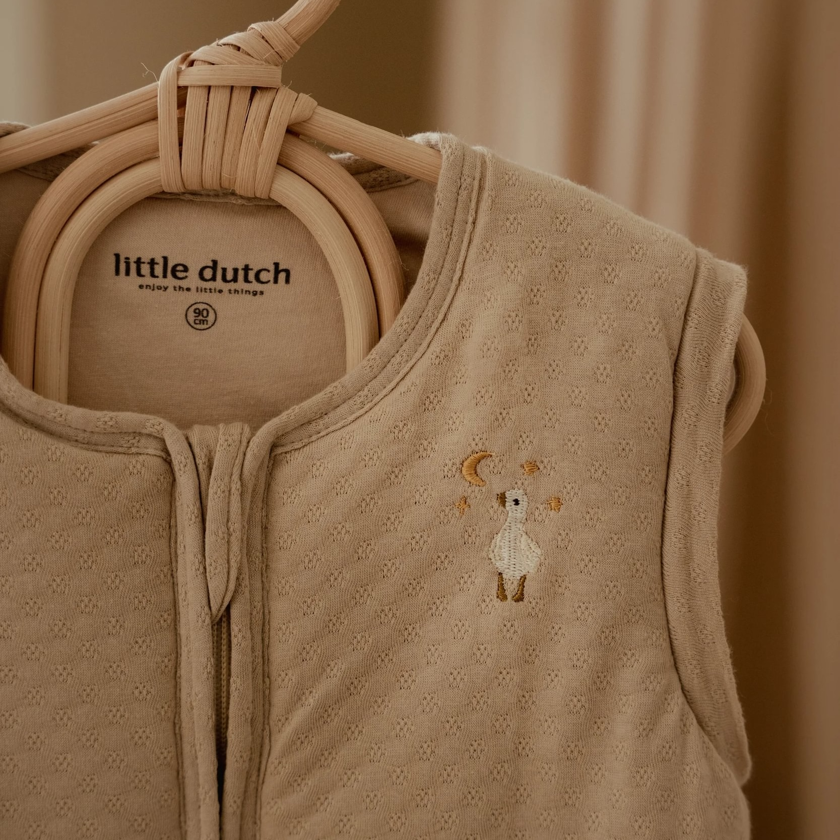 LITTLE DUTCH Spací pytel s oddělitelnými rukávy 90 cm Husa Beige Newborn Naturals
