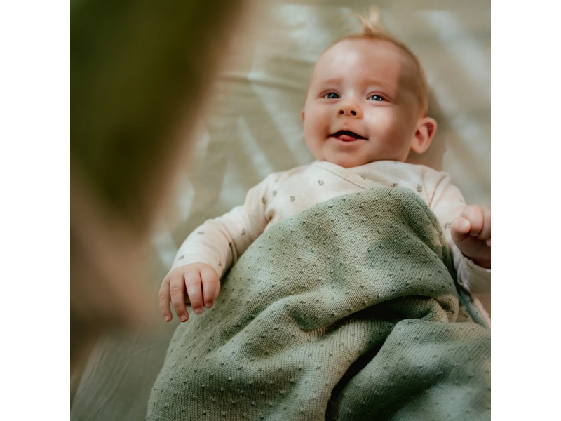 Deka pletená / fleece 70x100 cm Pure Sage