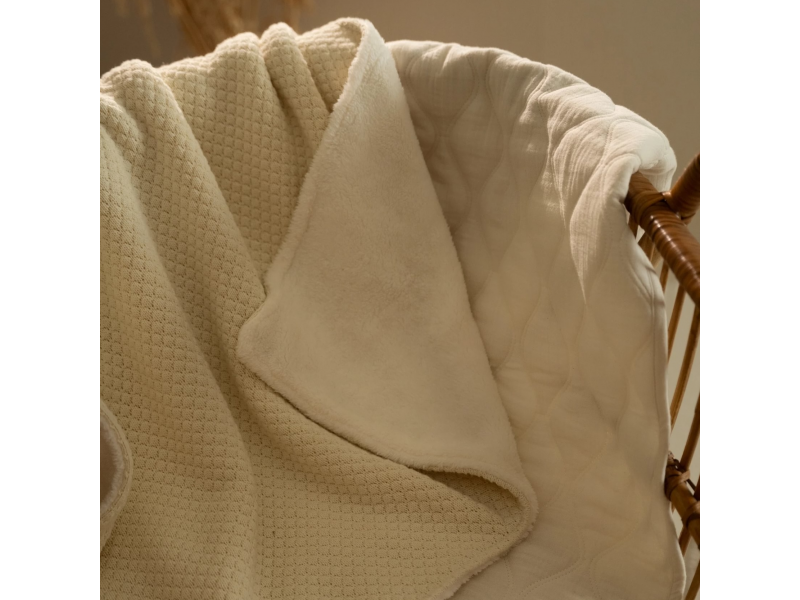 Deka pletená / fleece 70x100 cm Pure Soft White