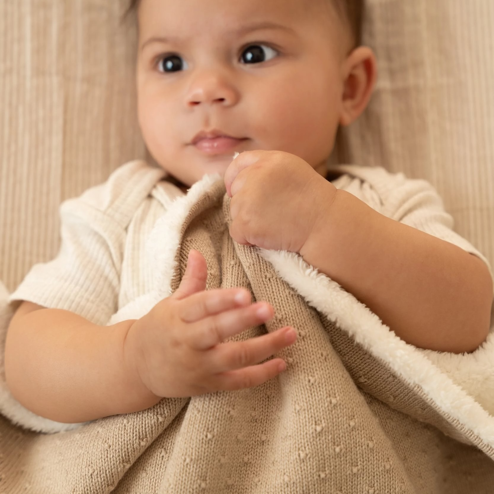 Deka pletená / fleece 70x100 Pure Soft Beige