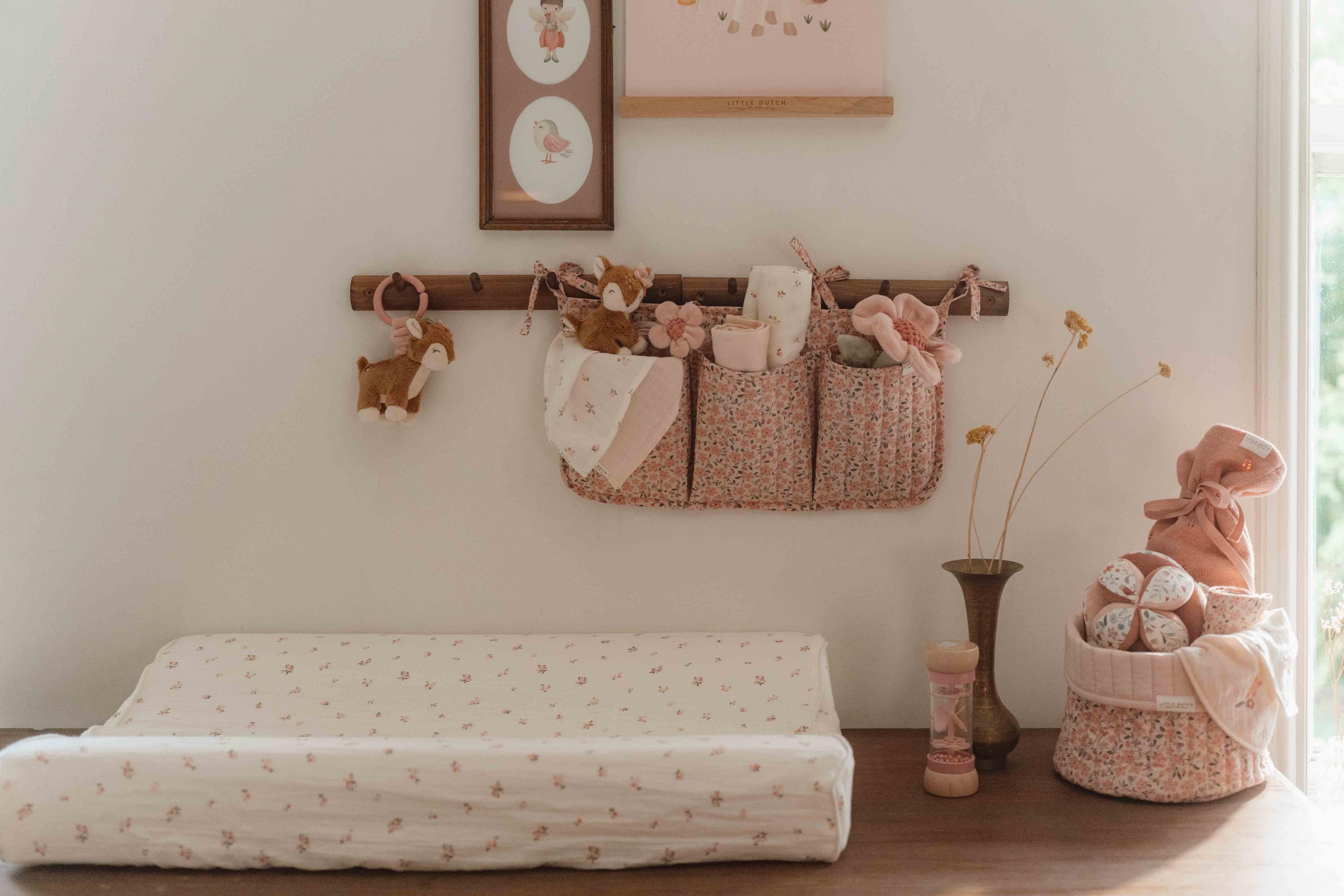 Košík textilní oboustranný malý Fairy Floral