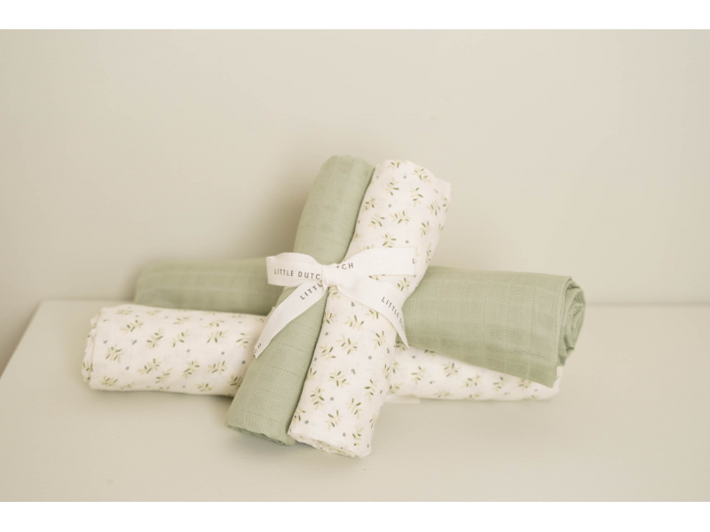 Košík textilní oboustranný velký Blueberry Leaves