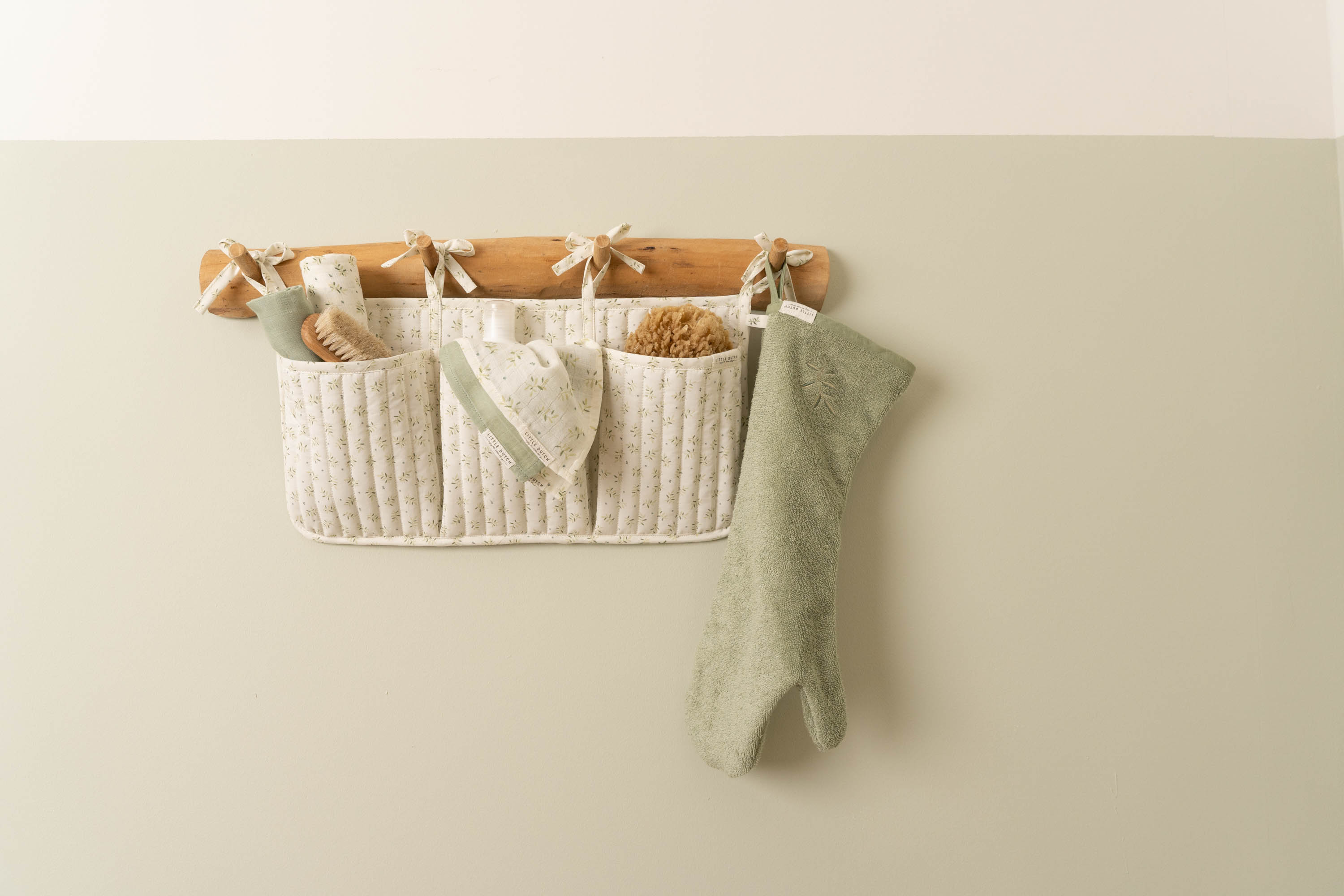 Košík textilní oboustranný velký Blueberry Leaves