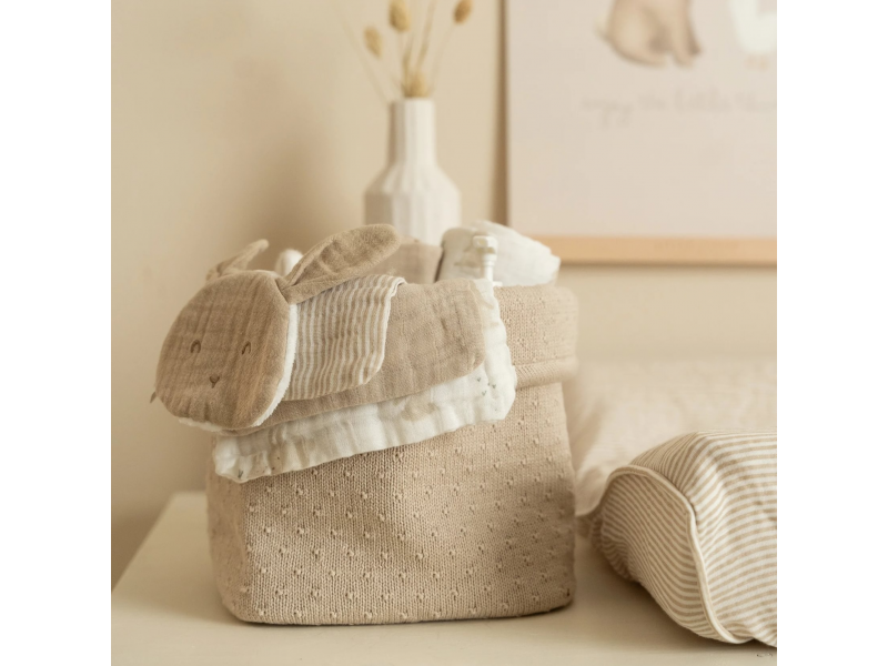 Košík pletený malý Pure Soft Beige