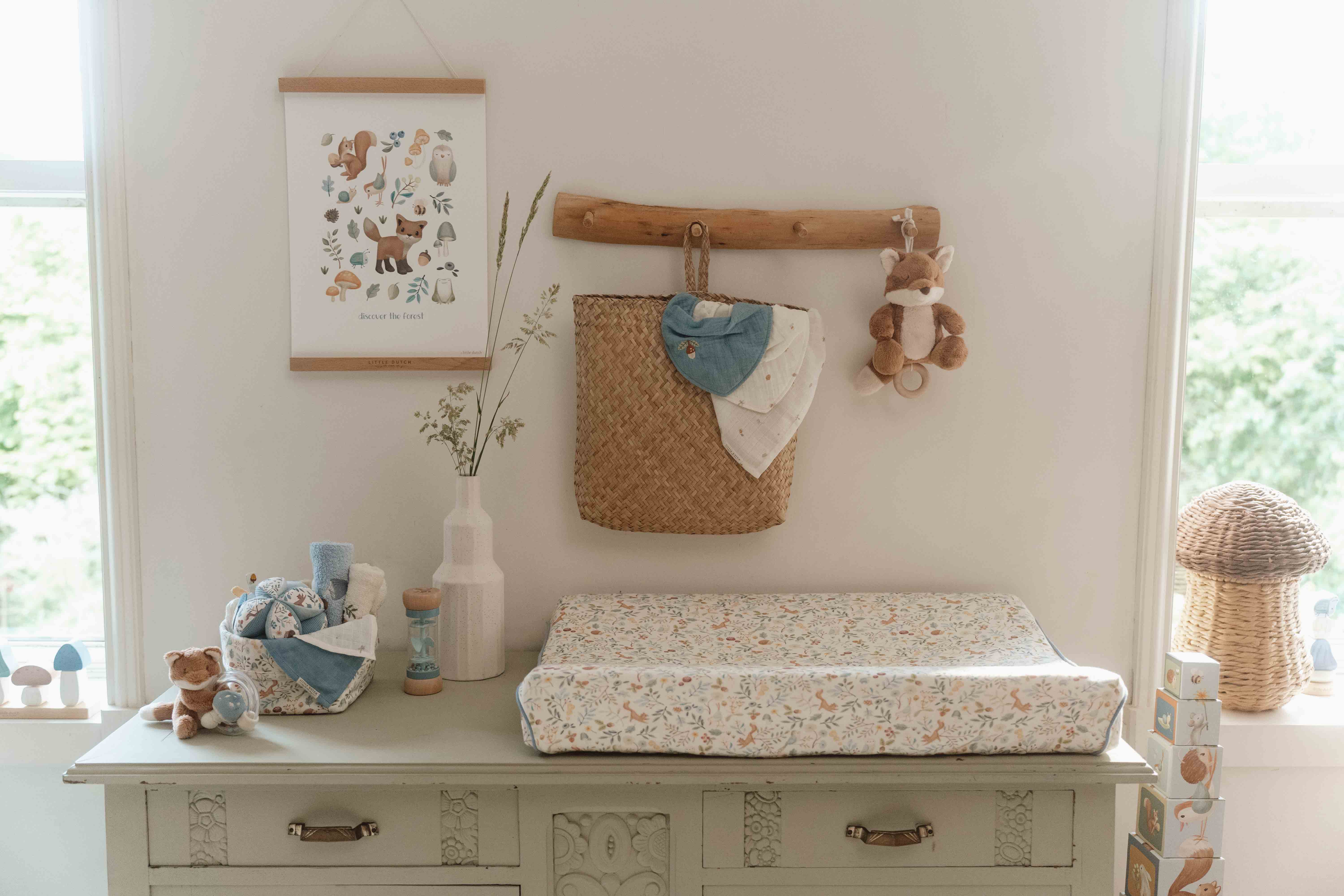 Bryndáček bandana Forest Treasures & Denim Blue 2 ks