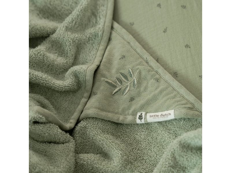 Osuška s kapucí 100x100 cm Pure Sage