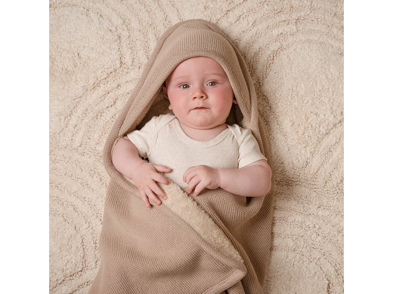 Deka zavinovací pletená 75x75cm Beige