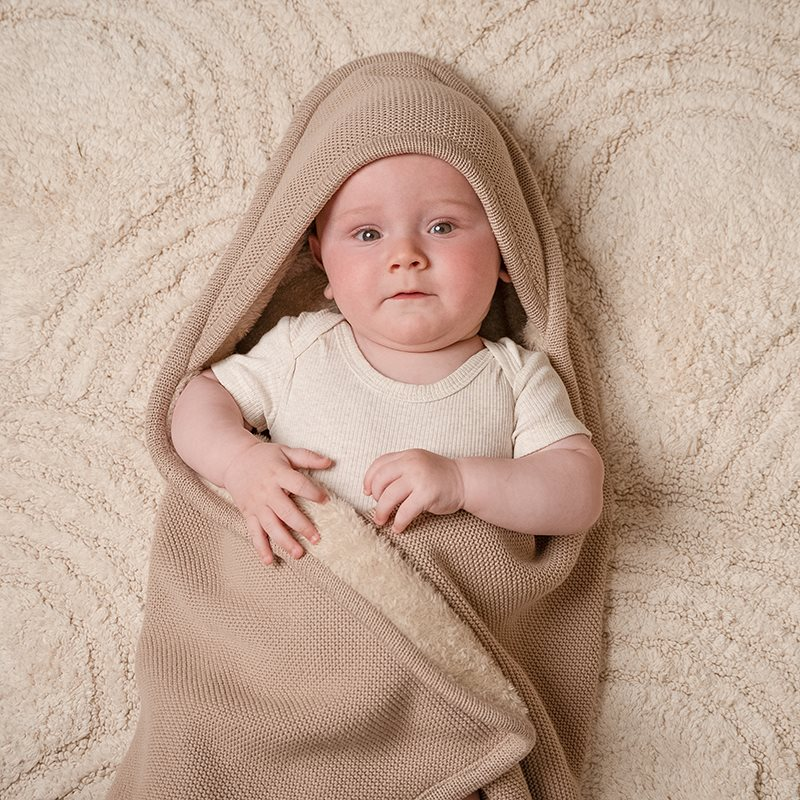 Little Dutch Deka zavinovací pletená 75x75cm Beige