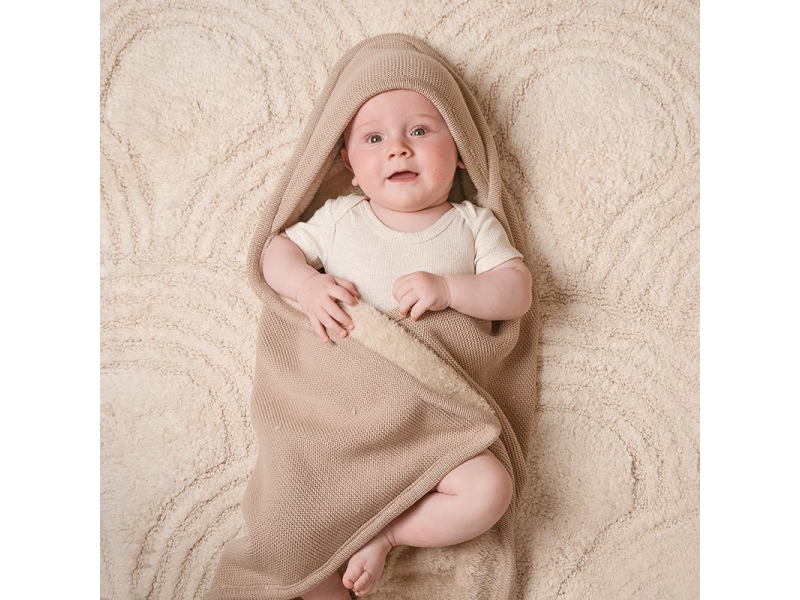 Deka zavinovací pletená 75x75cm Beige