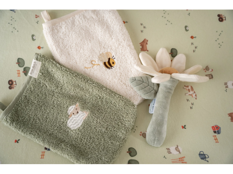 Žínky s výšivkou 2 ks Farma