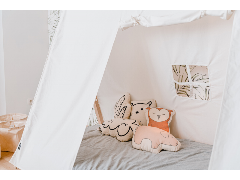 Textilní potah Tipi White na rám postele stan 70x140cm