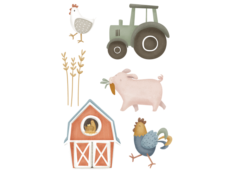 Samolepky na zeď Farma