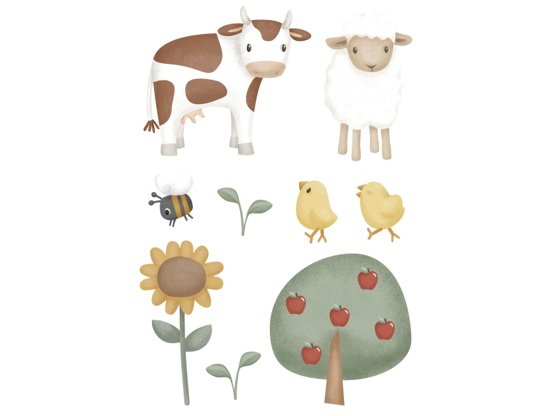 Samolepky na zeď Farma