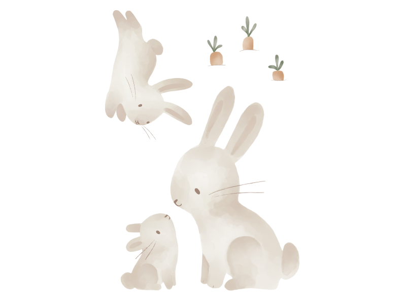 Samolepky na zeď Baby Bunny